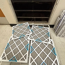Air Filters in Front of a Commercial Refrigeration Unit in Modesto