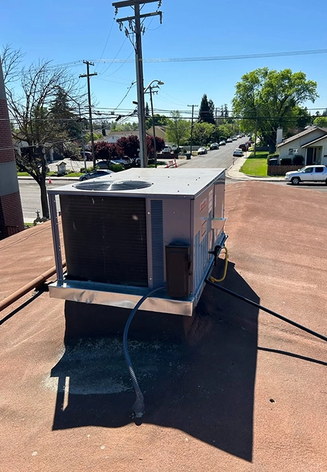 Commercial Refrigeration Unit on Rooftop in Modesto, CA