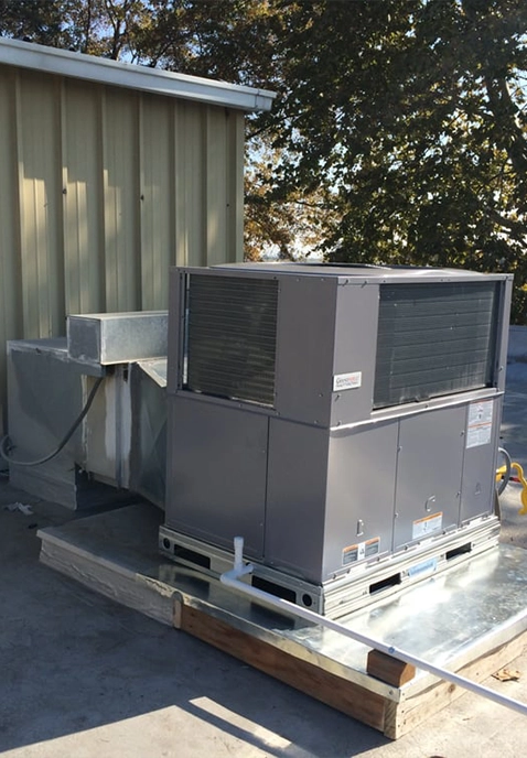 Large Commercial Refrigeration Unit on Rooftop in Modesto, CA